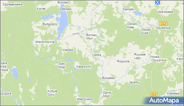 mapa Upiłka, Upiłka na mapie Targeo