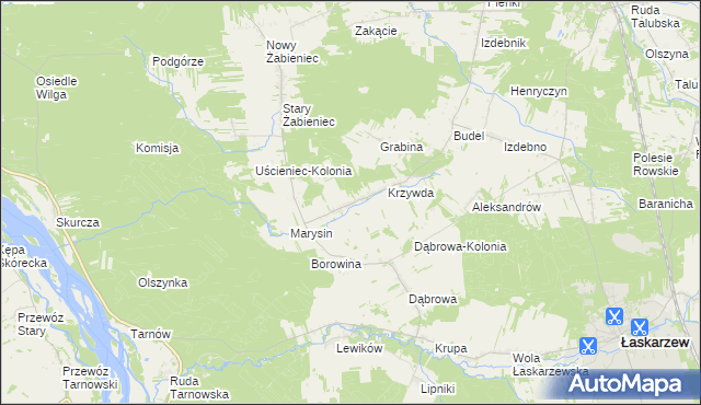 mapa Uścieniec, Uścieniec na mapie Targeo