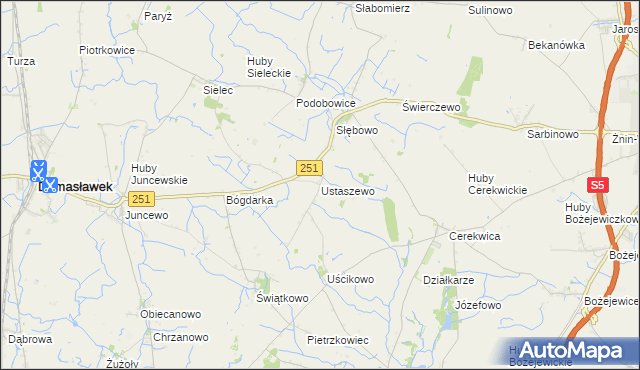 mapa Ustaszewo, Ustaszewo na mapie Targeo