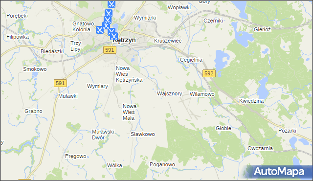 mapa Wajsznory, Wajsznory na mapie Targeo
