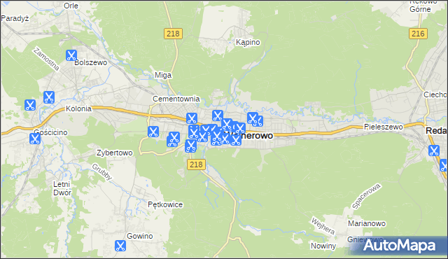 mapa Wejherowo, Wejherowo na mapie Targeo