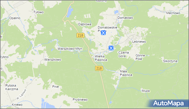 mapa Wielka Piaśnica, Wielka Piaśnica na mapie Targeo