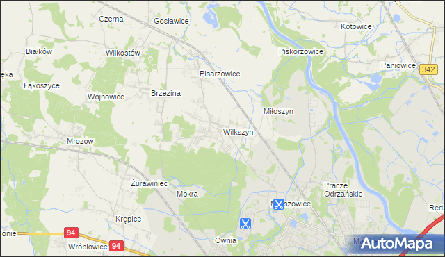 mapa Wilkszyn, Wilkszyn na mapie Targeo