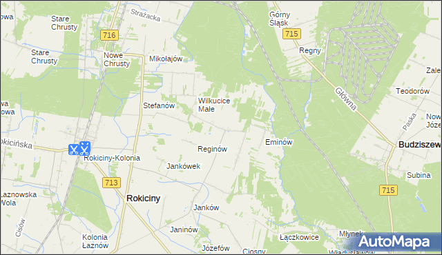 mapa Wilkucice Duże, Wilkucice Duże na mapie Targeo