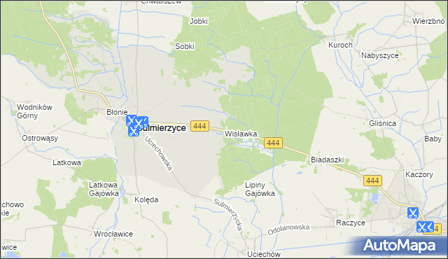 mapa Wisławka, Wisławka na mapie Targeo