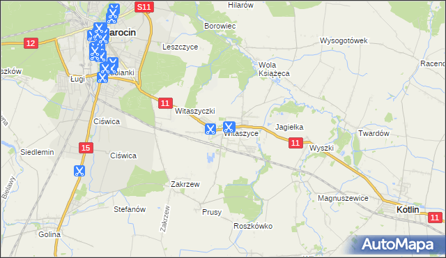 mapa Witaszyce, Witaszyce na mapie Targeo