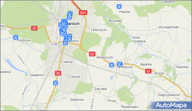 mapa Witaszyczki, Witaszyczki na mapie Targeo