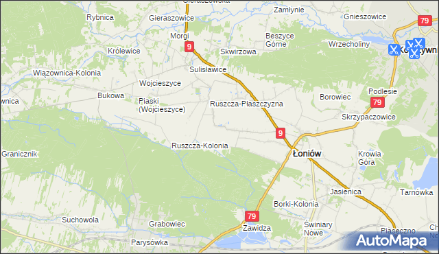 mapa Wnorów, Wnorów na mapie Targeo