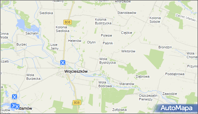 mapa Wola Bystrzycka, Wola Bystrzycka na mapie Targeo