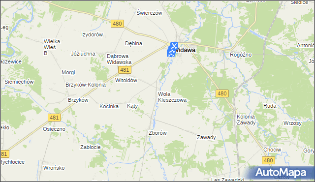 mapa Wola Kleszczowa, Wola Kleszczowa na mapie Targeo