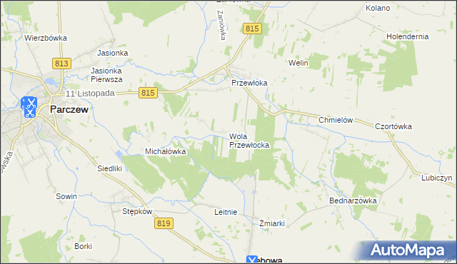 mapa Wola Przewłocka, Wola Przewłocka na mapie Targeo