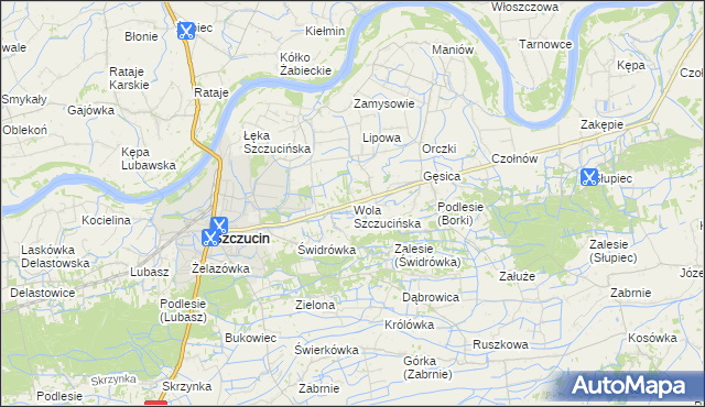 mapa Wola Szczucińska, Wola Szczucińska na mapie Targeo