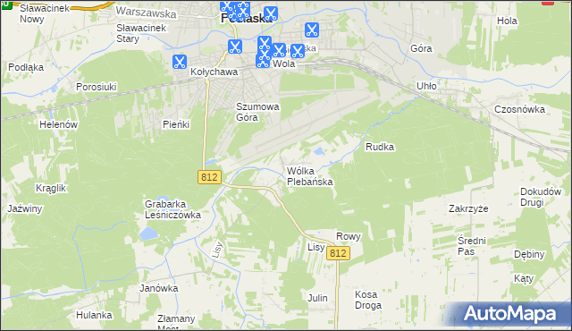 mapa Wólka Plebańska gmina Biała Podlaska, Wólka Plebańska gmina Biała Podlaska na mapie Targeo