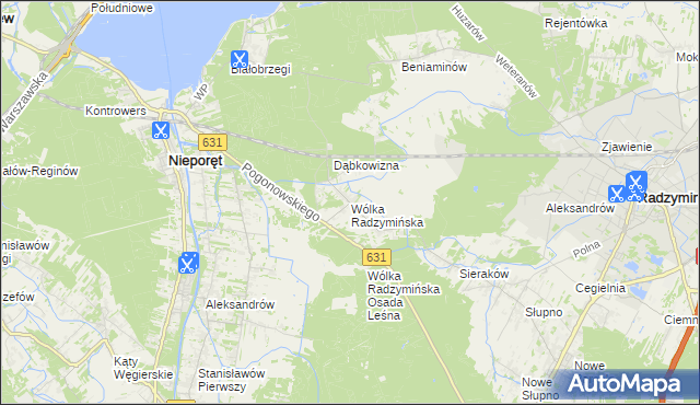 mapa Wólka Radzymińska, Wólka Radzymińska na mapie Targeo