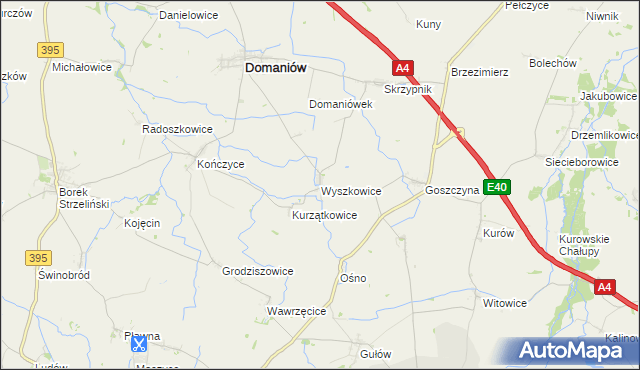 mapa Wyszkowice, Wyszkowice na mapie Targeo