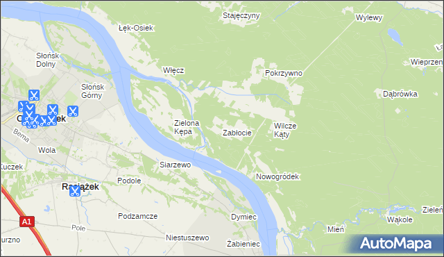 mapa Zabłocie gmina Czernikowo, Zabłocie gmina Czernikowo na mapie Targeo