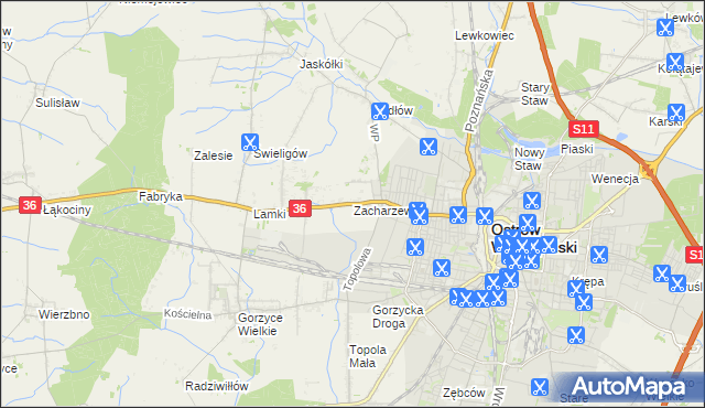 mapa Zacharzew, Zacharzew na mapie Targeo