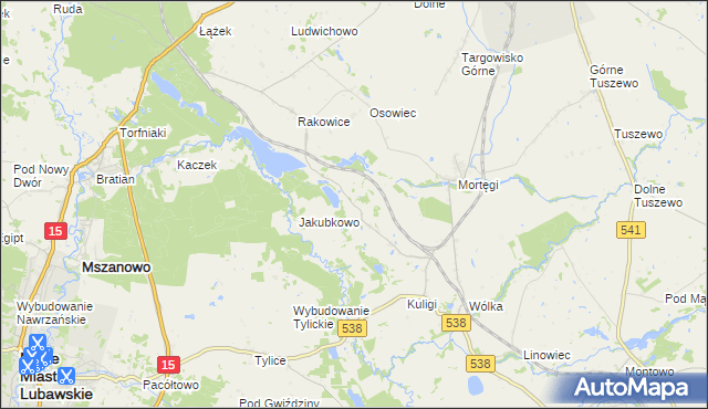 mapa Zajączkowo gmina Grodziczno, Zajączkowo gmina Grodziczno na mapie Targeo