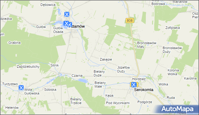 mapa Zakępie, Zakępie na mapie Targeo