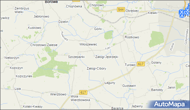 mapa Załogi-Jędrzejki, Załogi-Jędrzejki na mapie Targeo