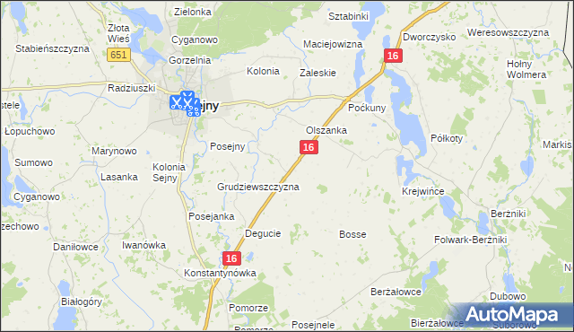 mapa Zaruby, Zaruby na mapie Targeo