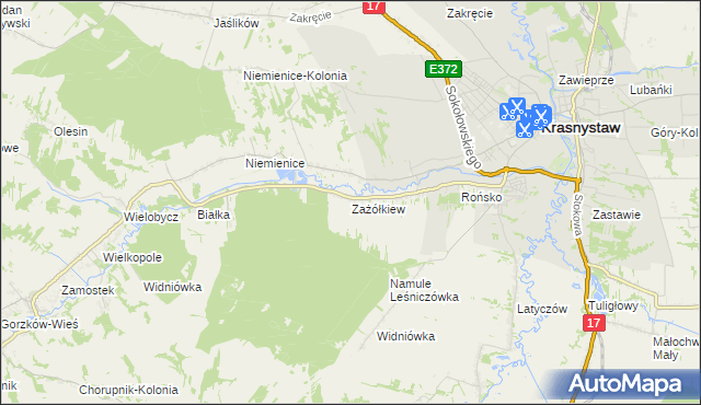 mapa Zażółkiew, Zażółkiew na mapie Targeo