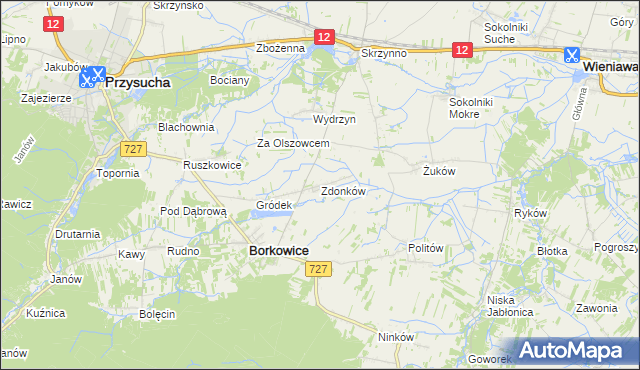 mapa Zdonków, Zdonków na mapie Targeo