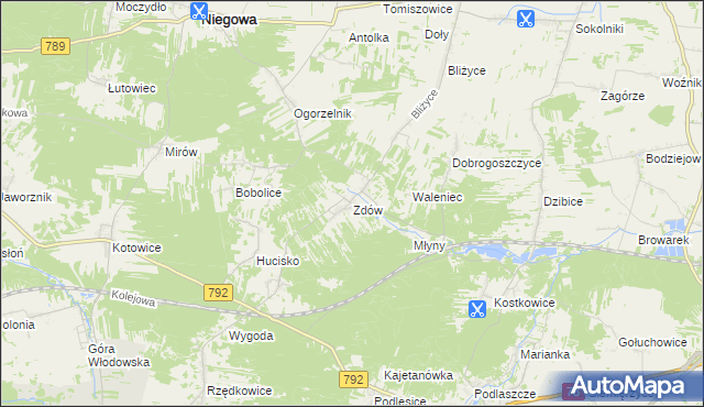mapa Zdów, Zdów na mapie Targeo