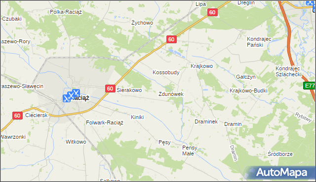 mapa Zdunówek, Zdunówek na mapie Targeo