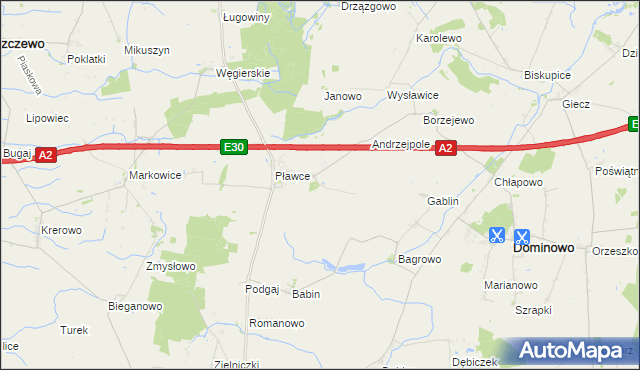 mapa Zdziechowice gmina Środa Wielkopolska, Zdziechowice gmina Środa Wielkopolska na mapie Targeo
