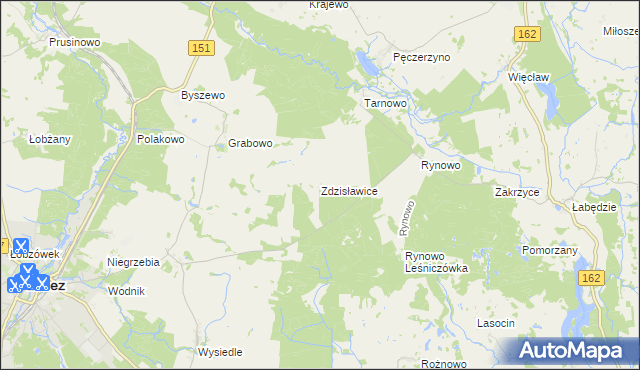 mapa Zdzisławice gmina Łobez, Zdzisławice gmina Łobez na mapie Targeo