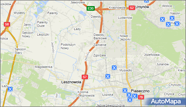 mapa Zgorzała, Zgorzała na mapie Targeo