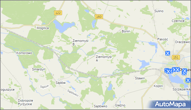 mapa Ziemomyśl A, Ziemomyśl A na mapie Targeo