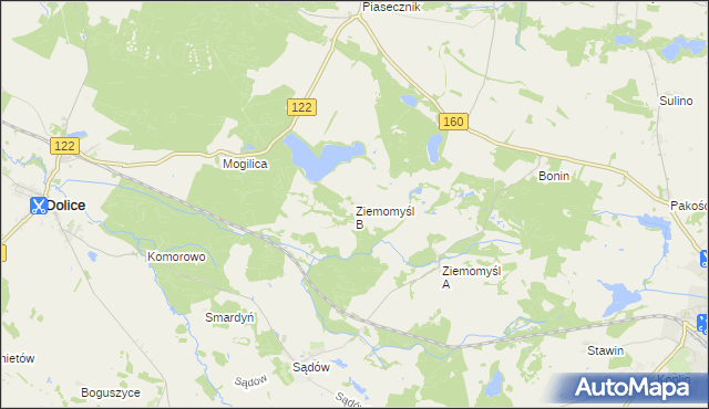 mapa Ziemomyśl B, Ziemomyśl B na mapie Targeo