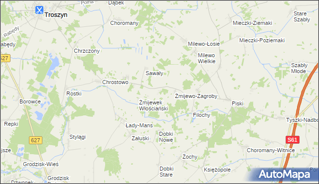 mapa Żmijewek-Mans, Żmijewek-Mans na mapie Targeo