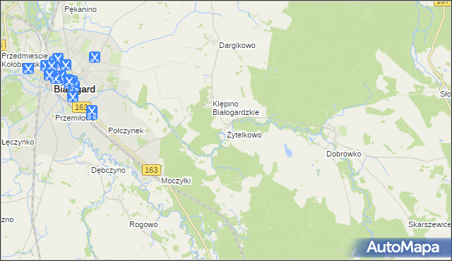 mapa Żytelkowo, Żytelkowo na mapie Targeo