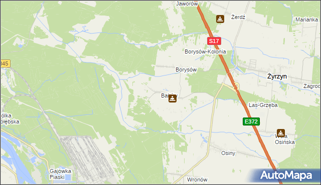 mapa Bałtów gmina Żyrzyn, Bałtów gmina Żyrzyn na mapie Targeo