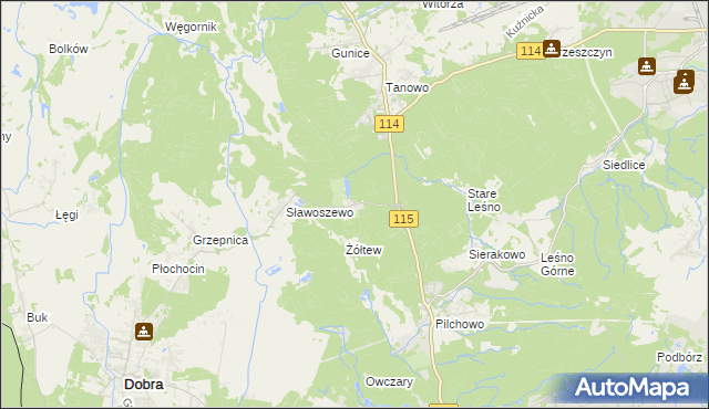 mapa Bartoszewo, Bartoszewo na mapie Targeo