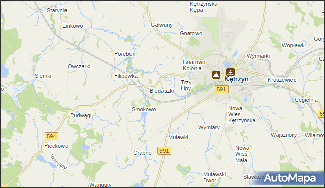 mapa Biedaszki Małe, Biedaszki Małe na mapie Targeo