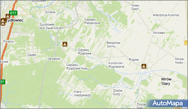 mapa Bieszków Dolny, Bieszków Dolny na mapie Targeo