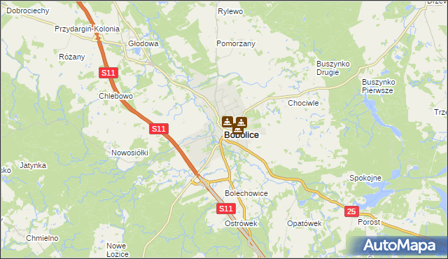 mapa Bobolice powiat koszaliński, Bobolice powiat koszaliński na mapie Targeo