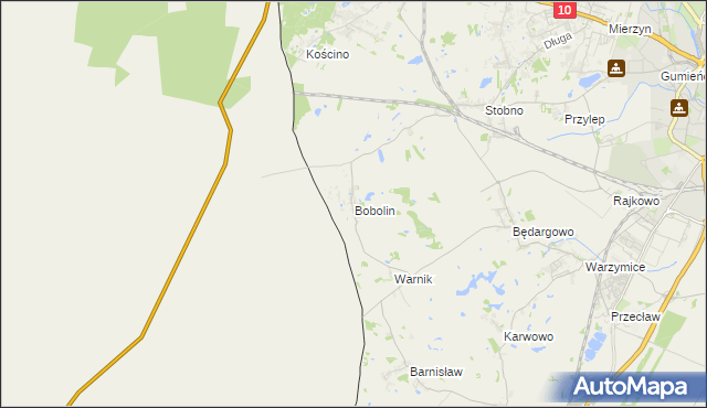 mapa Bobolin gmina Kołbaskowo, Bobolin gmina Kołbaskowo na mapie Targeo