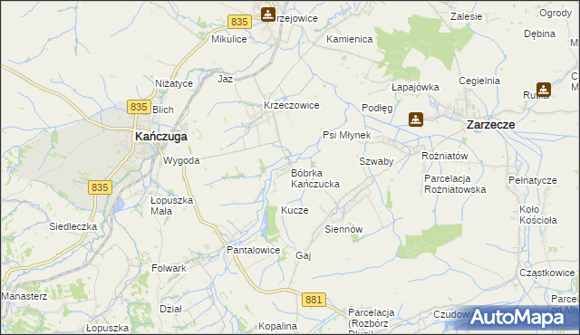 mapa Bóbrka Kańczucka, Bóbrka Kańczucka na mapie Targeo