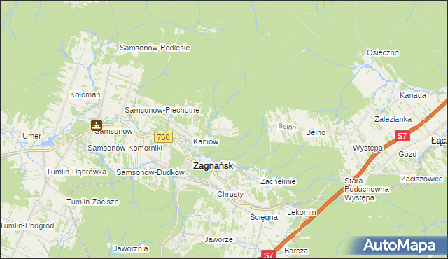 mapa Borowa Góra gmina Zagnańsk, Borowa Góra gmina Zagnańsk na mapie Targeo