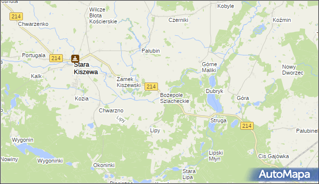 mapa Bożepole Szlacheckie, Bożepole Szlacheckie na mapie Targeo