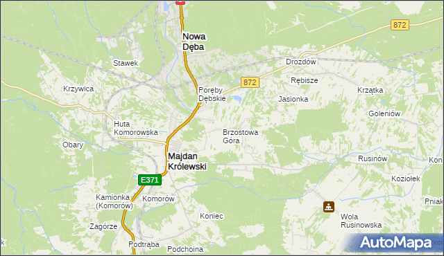 mapa Brzostowa Góra, Brzostowa Góra na mapie Targeo