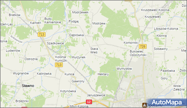 mapa Brzustówek, Brzustówek na mapie Targeo