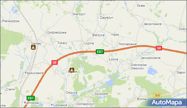 mapa Budziwojowice, Budziwojowice na mapie Targeo