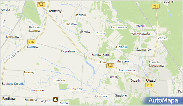 mapa Buków-Parcel, Buków-Parcel na mapie Targeo