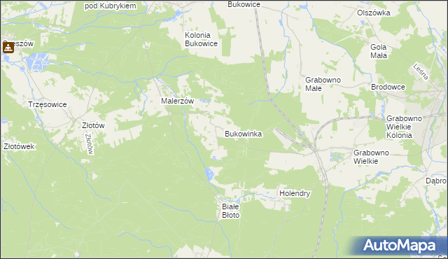 mapa Bukowinka, Bukowinka na mapie Targeo